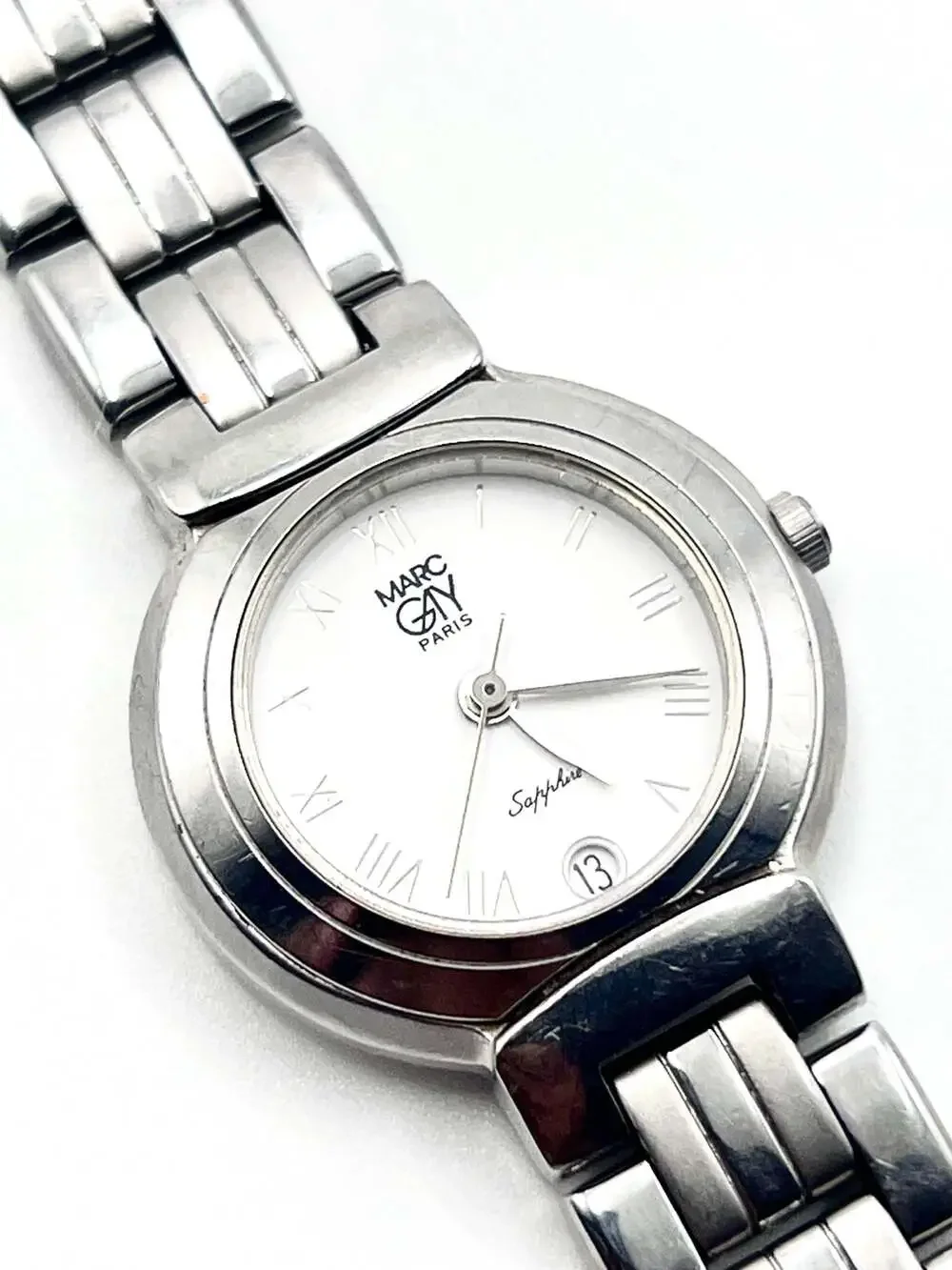 Marc Gay Paris Women's Watch Stainless Steel Analog Quartz with Date Display